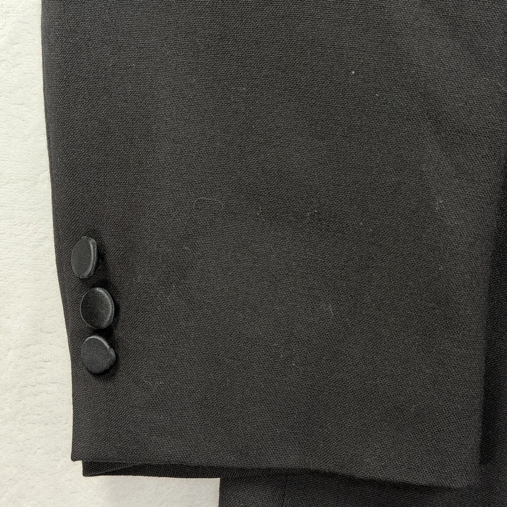 Vtg Adolfo Tuxedo Opera Suit Double Breasted 48R Pants 42x32 Satin USA 100% Wool - Picture 5 of 16